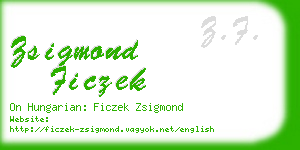 zsigmond ficzek business card